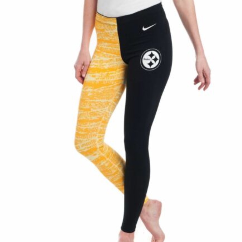 Nike NFL Pittsburgh Steelers Leg-A-See Leggings NWOT